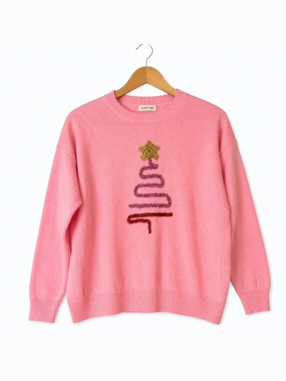 Christmas Tree Sweater‎ Pink Womens 3XL